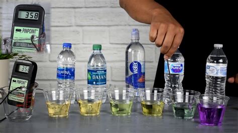 bottled water acidity test video|dasani water ph test.